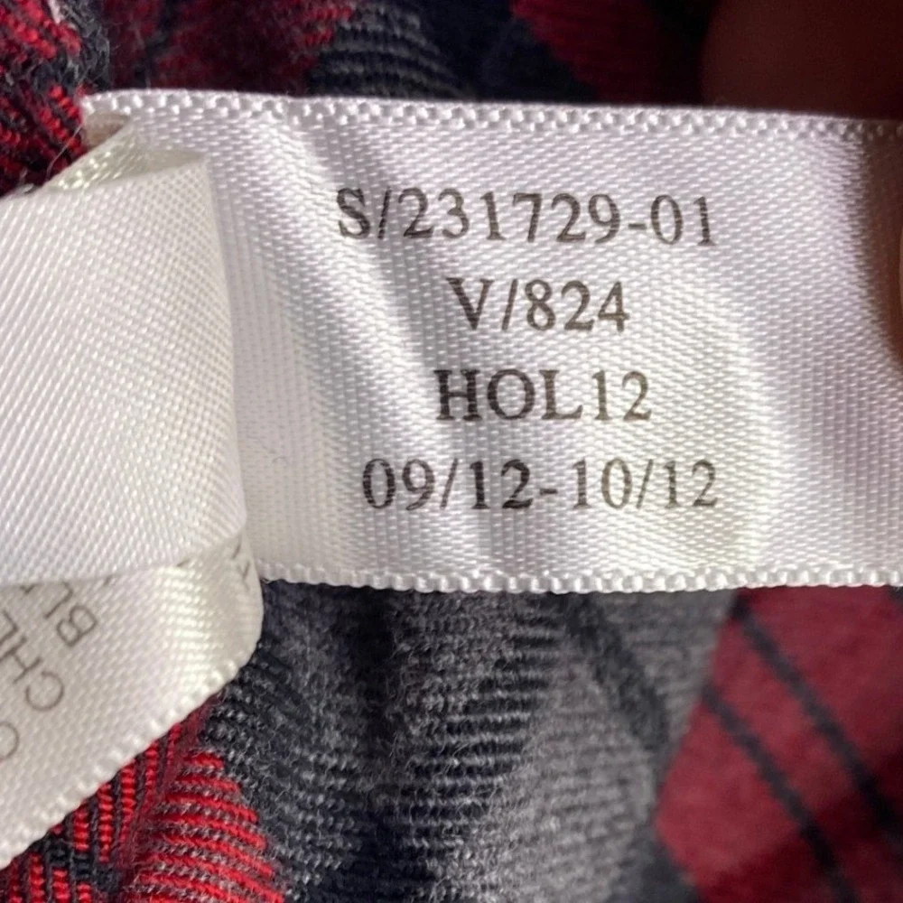 Banana Republic Mens Red Grey‎ Plaid Flannel Button Down Shirt Medium Western